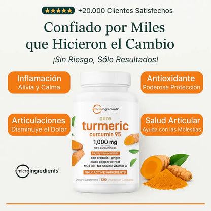 CÚRCUMA TURMERIC™ Antinflamatorio Natural más Potente del Mundo.