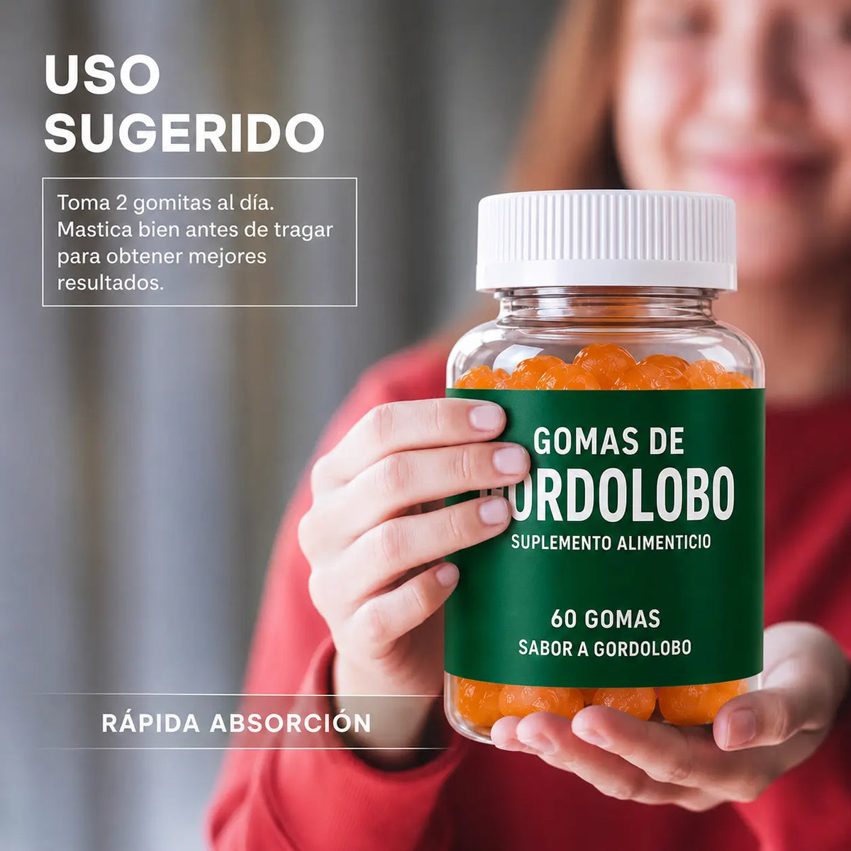 GORDOLOBO SABOR MANDARINA 60 GOMAS