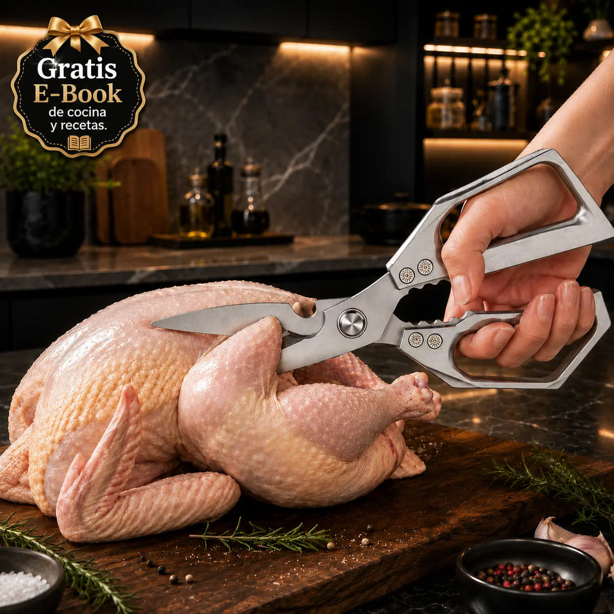 Tijeras Alemanas para Cocina + E-Book Gratis de Recetas