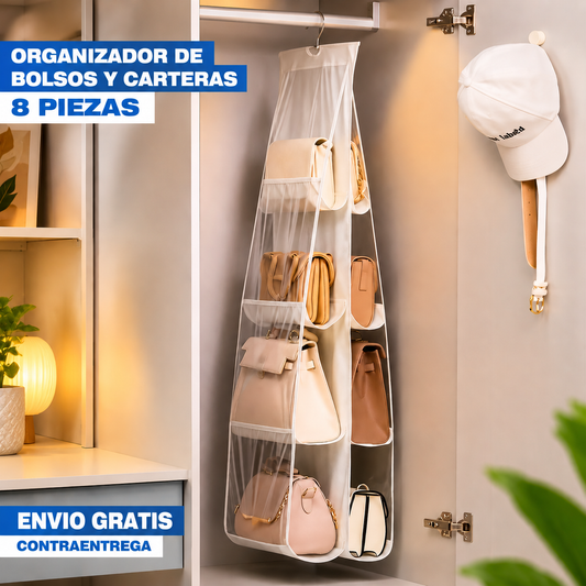 Organizador de bolsos y carteras 8 Puestos✅