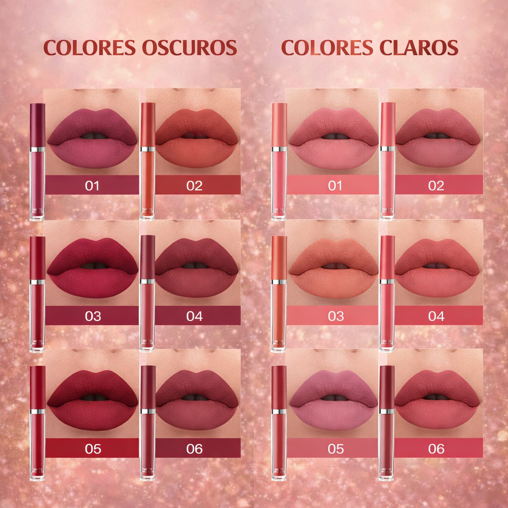 LABIALES HANDAIYAN™ Set X6 Colores Matte.