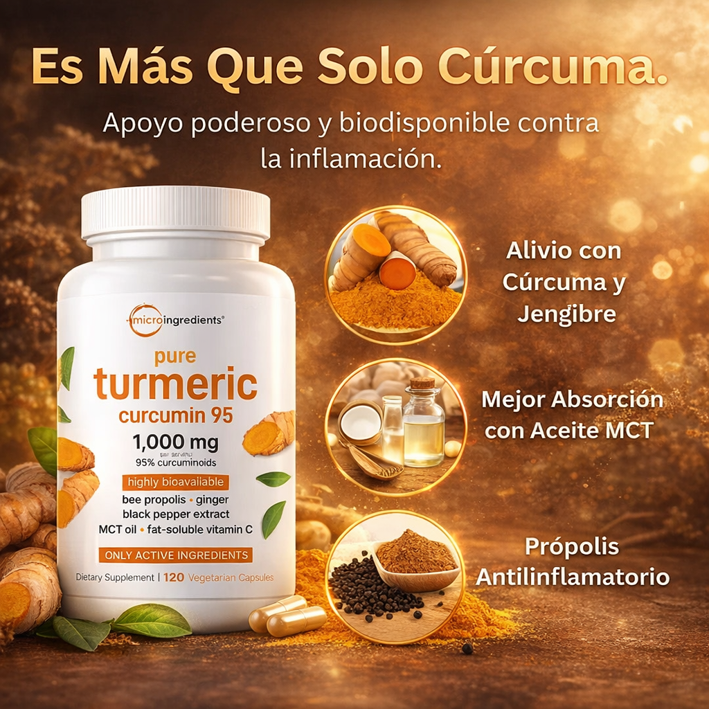 CÚRCUMA TURMERIC™ Antinflamatorio Natural más Potente del Mundo.