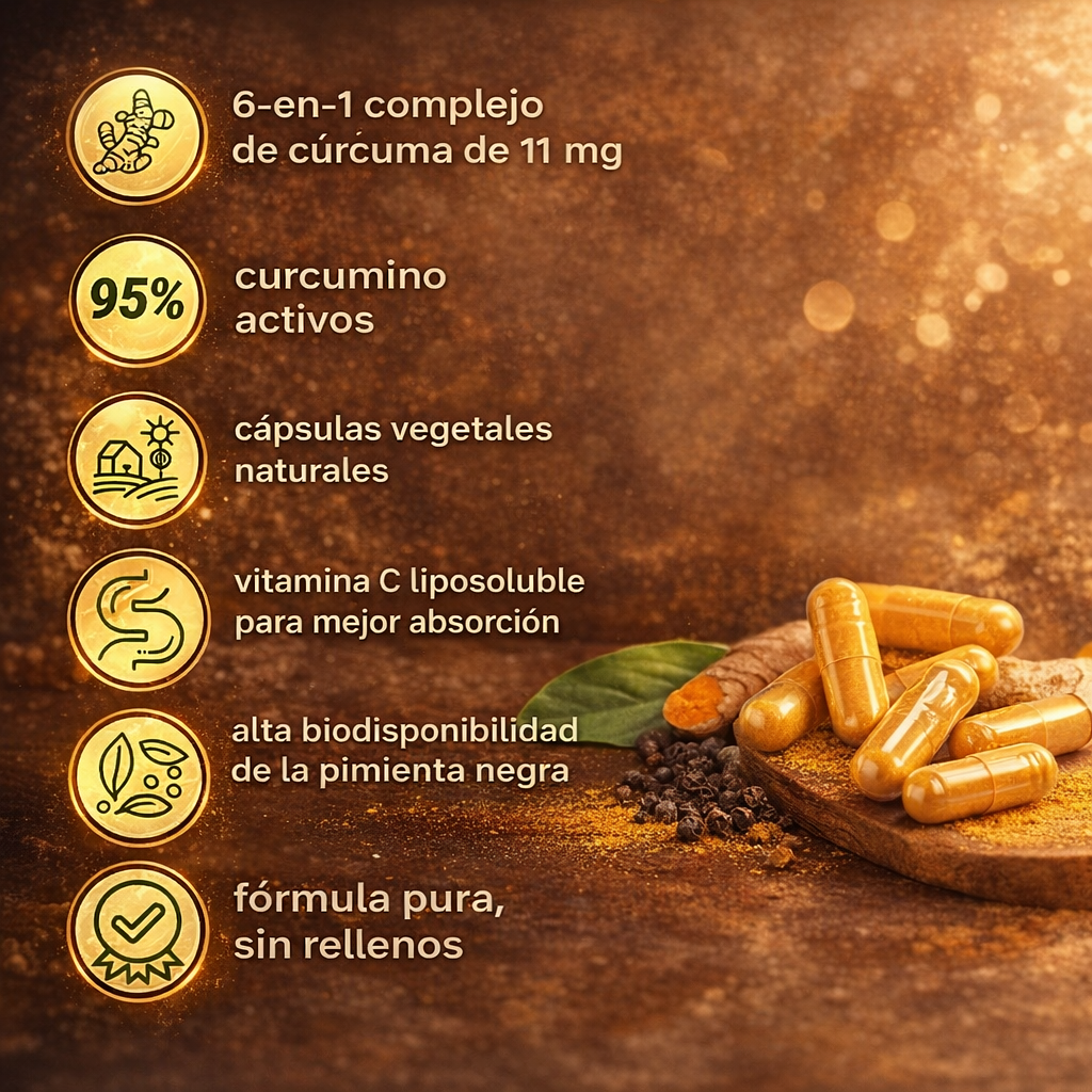 CÚRCUMA TURMERIC™ Antinflamatorio Natural más Potente del Mundo.
