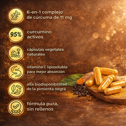 CÚRCUMA TURMERIC™ Antinflamatorio Natural más Potente del Mundo.