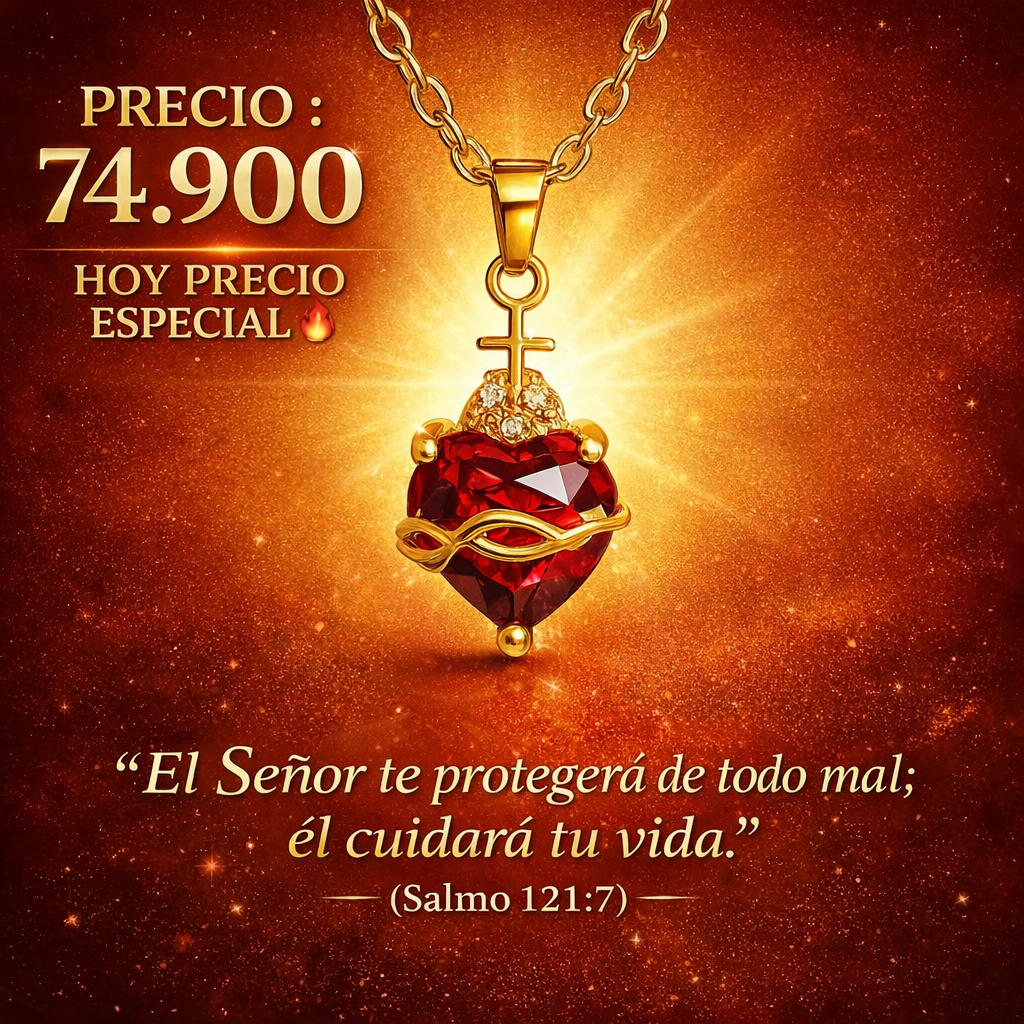 Collar Sagrado Corazón❤️‍🔥 + Gratis Caja de Regalo.