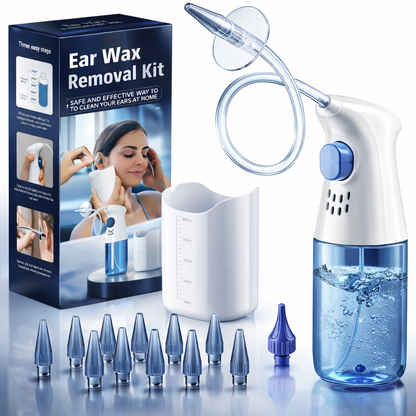 Kit Medicado de Limpieza total de Oídos +10 Boquillas intercambiables Gratis