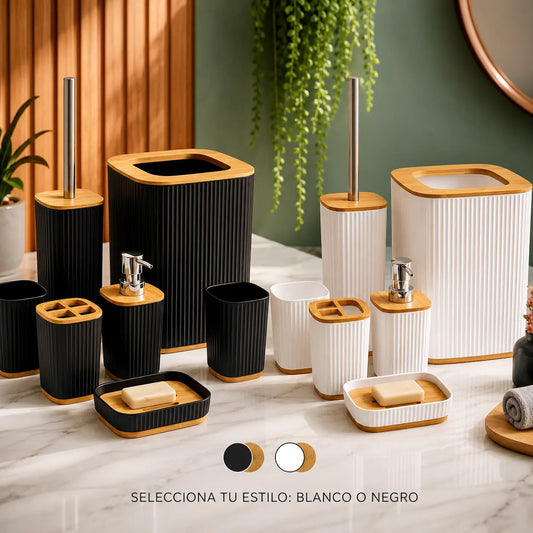 Set de Baño Bambú Y Polímero X6 Piezas™