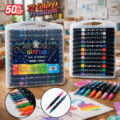 Glitter Market® 72 Colores Metalizados Premium