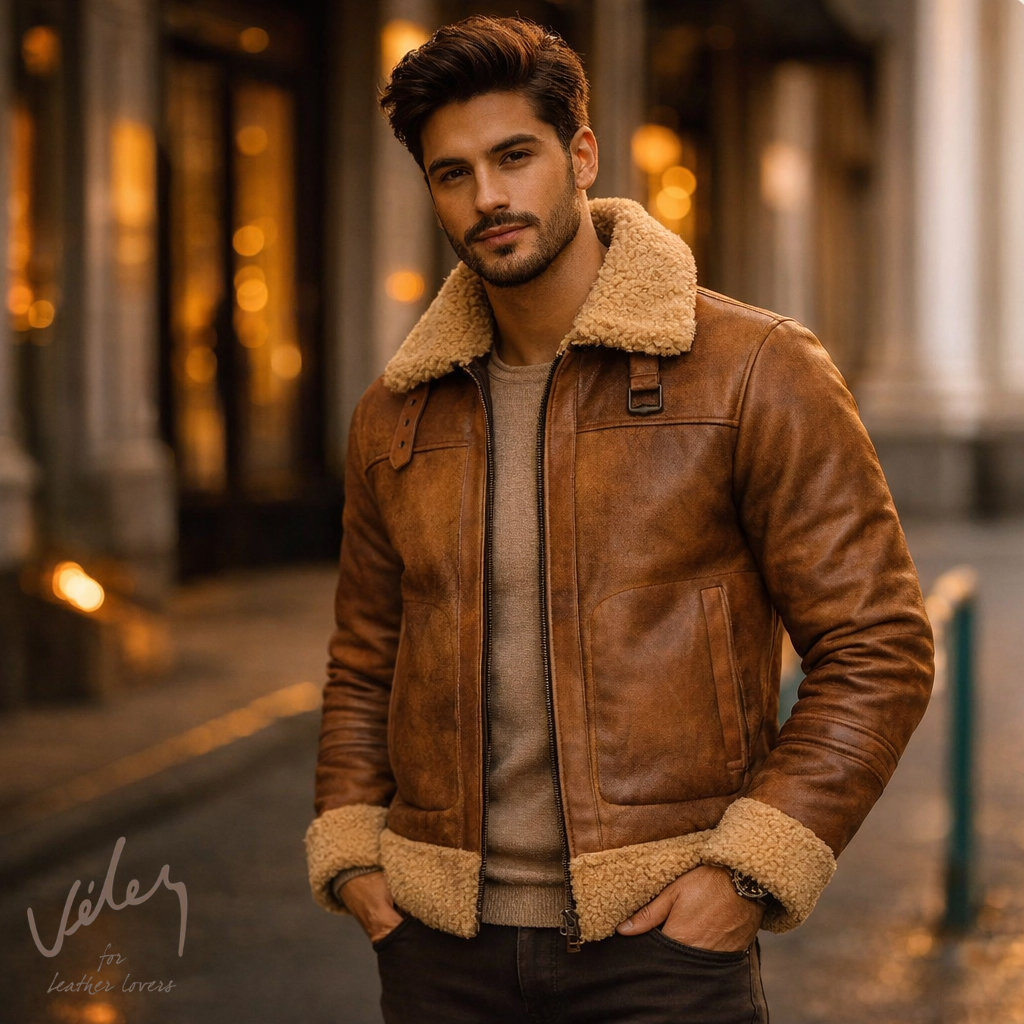 Chaqueta Vélez Ovejera 100% Cuero™ | Calidad que dura Años