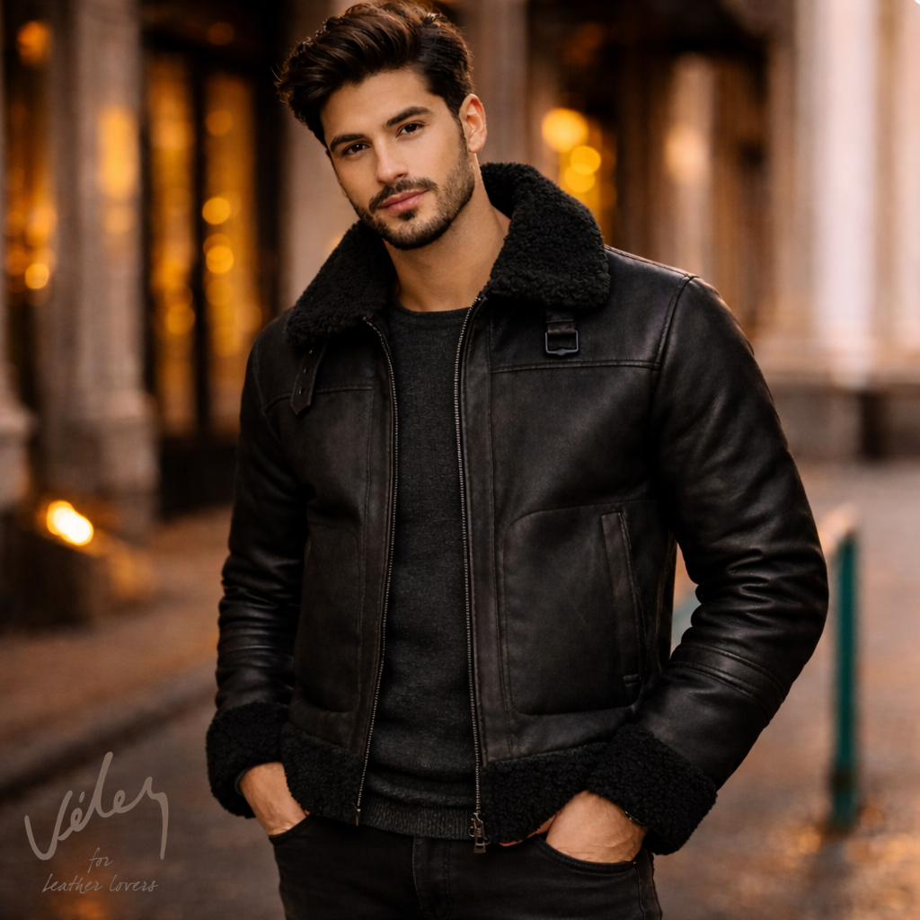 Chaqueta Vélez Ovejera 100% Cuero™ | Calidad que dura Años