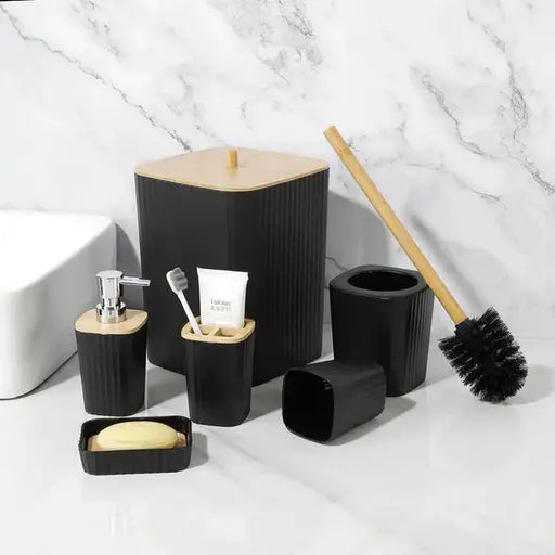 Set de Baño Bambú Y Polímero X6 Piezas™