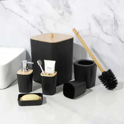 Set de Baño Bambú Y Polímero X6 Piezas™