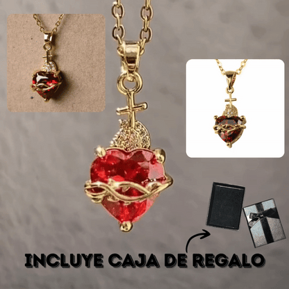 Collar Sagrado Corazón❤️‍🔥 + Gratis Caja de Regalo.