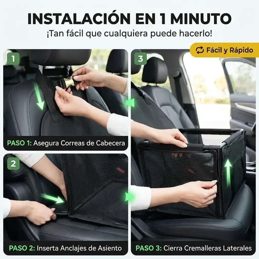 Cama de mascotas para silla de Automóvil