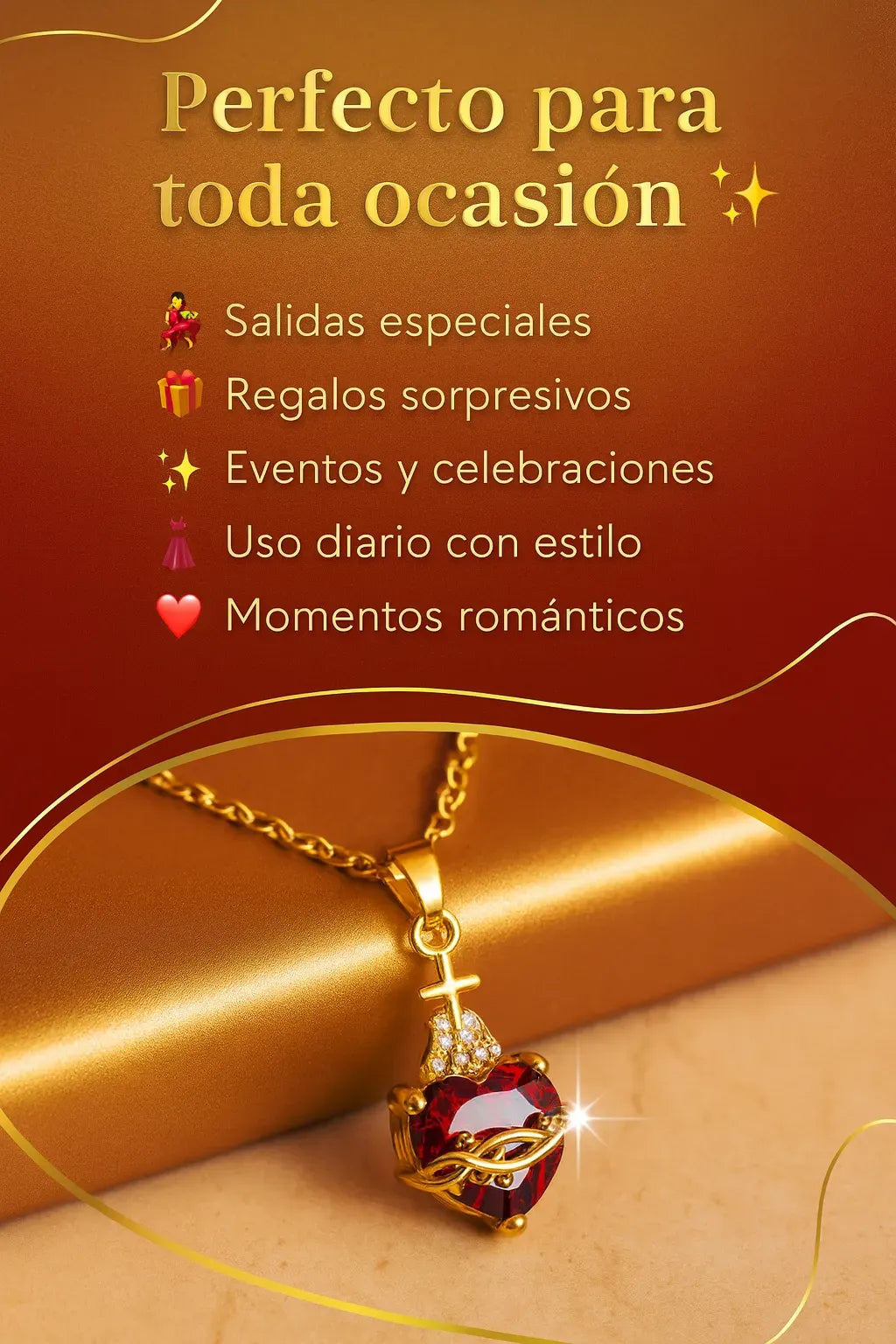 Collar Sagrado Corazón❤️‍🔥 + Gratis Caja de Regalo.