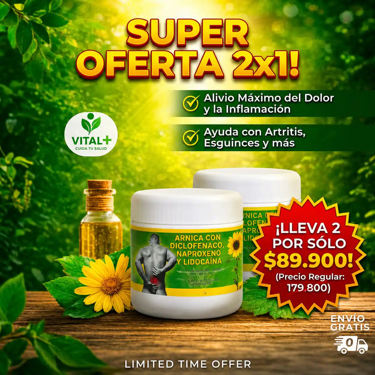 Vital+ Crema Árnica  Ultra Concentrada Árnica 250ML